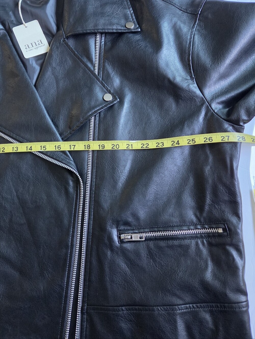 A.n.a Faux Leather Black Moto Jacket - Picture 6 of 8